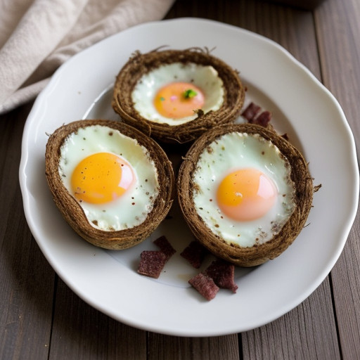 Microwave Eggs in Hash Nests recipe image