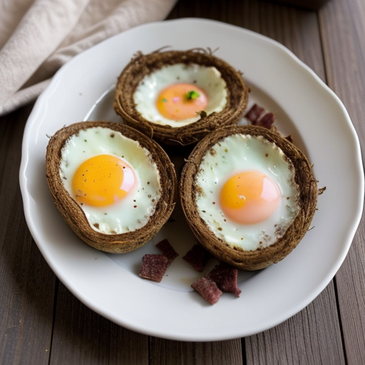 Microwave Eggs in Hash Nests recipe image