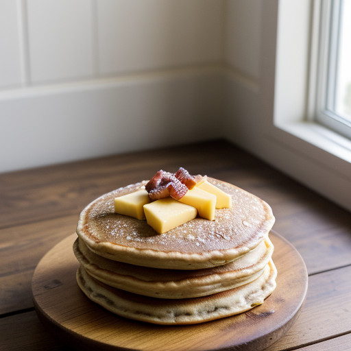 Microwave Maple Bacon Oven Pancake recipe image
