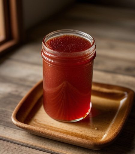 Microwave Red Hot Apple Jelly recipe image