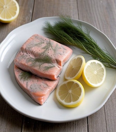 Microwave Salmon Steaks recipe image
