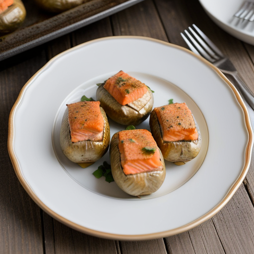 Microwave Salmon Stuffed Potatoes recipe image