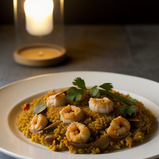 Microwave Seafood Paella recipe image