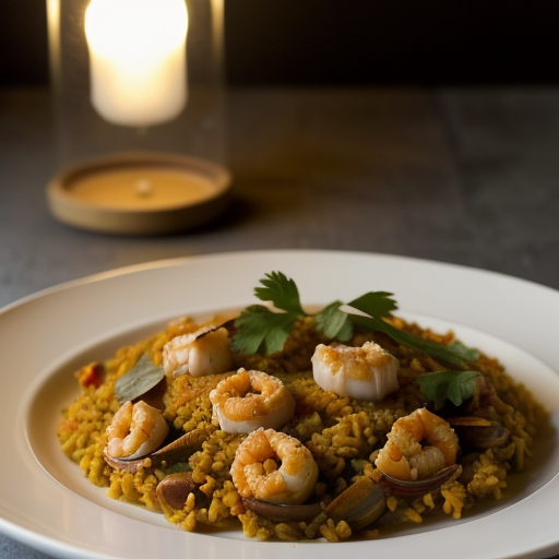 Microwave Seafood Paella recipe image