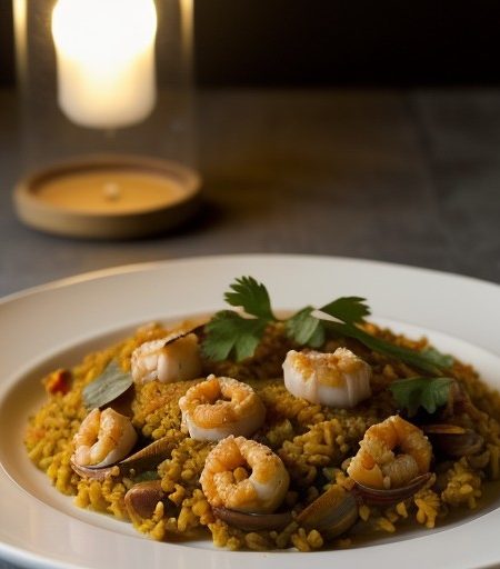Microwave Seafood Paella recipe image