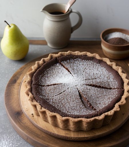 Milanese Pear and Chocolate Tart recipe image