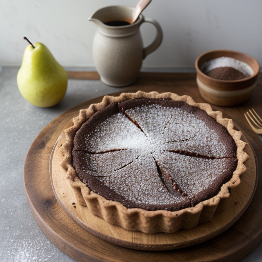 Milanese Pear and Chocolate Tart recipe image