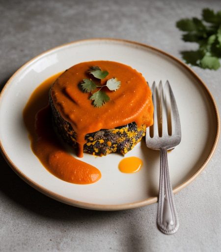 Mild Vegetarian Enchilada With Carrot Sauce recipe image