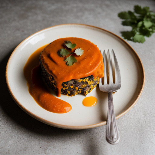 Mild Vegetarian Enchilada With Carrot Sauce recipe image