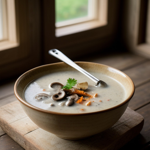 Milk & Mushrooms Soup recipe image
