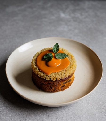 Millet Cakes With Carrot Sauce recipe image
