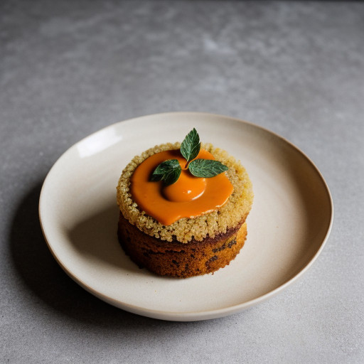 Millet Cakes With Carrot Sauce recipe image