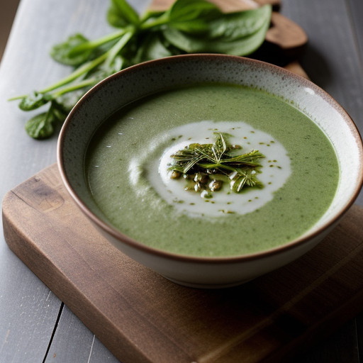 Milookhiyya (Egyptian Green Herb Soup recipe image