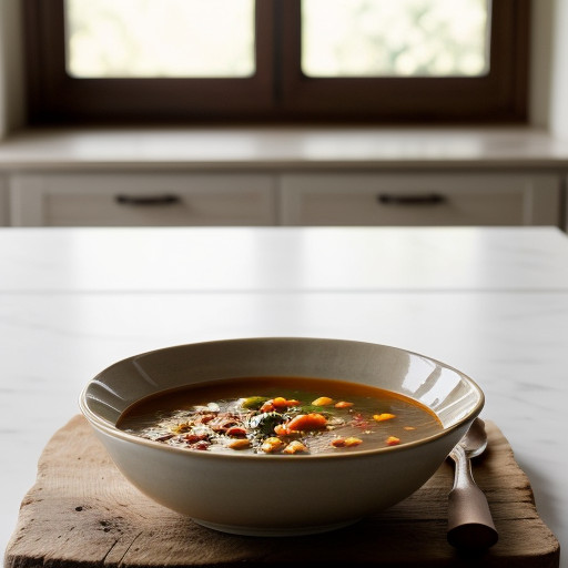 Minestrone Genovese (Vegetable Soup With Pest recipe image