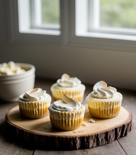 Mini Almond Cheesecakes recipe image