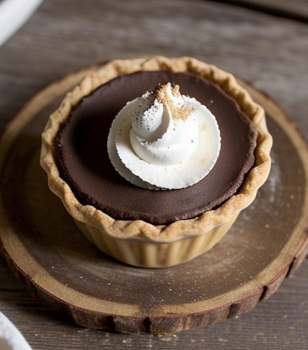Miniature Chocolate-Peanut Butter Pies recipe image