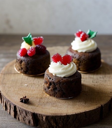 Miniature Christmas Fruitcakes recipe image