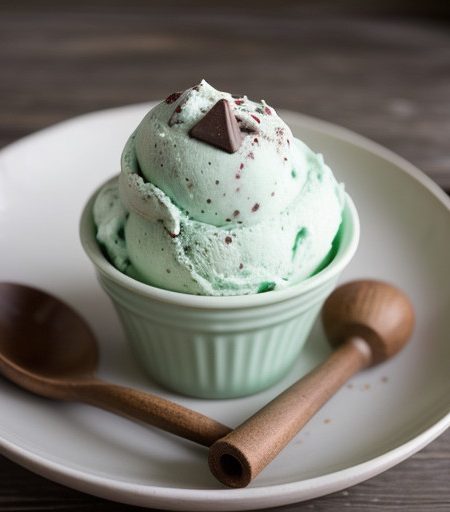 Mint Chocolate Chip Ice Cream recipe image