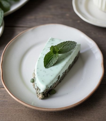 Mint Chocolate Chip Marquise With Creme De Ca recipe image