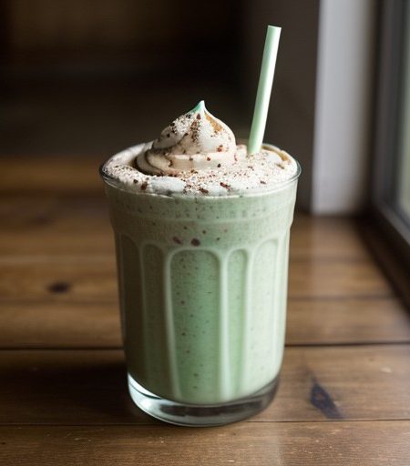 Mint Chocolate Chip Milk Shake recipe image