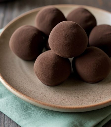 Mint-Chocolate Truffles (Lowfat recipe image