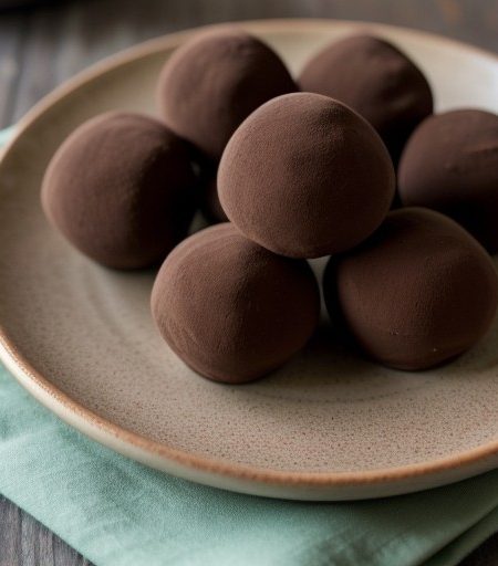Mint-Chocolate Truffles (Lowfat recipe image
