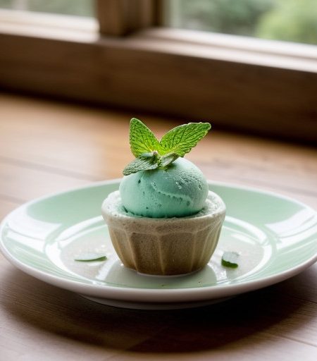 Mint Flower Ice Cream recipe image