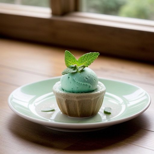 Mint Flower Ice Cream recipe image