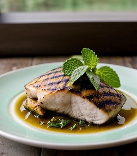 Mint-Rubbed Chicken With Lemon-Raisin Vinaigrette recipe image