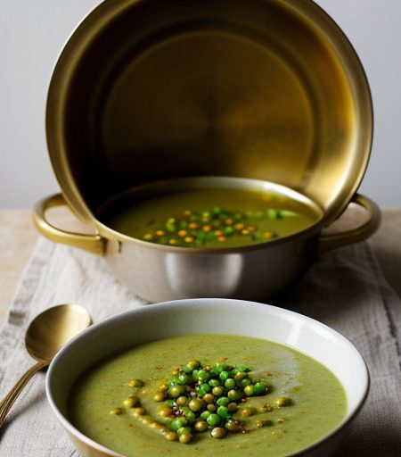 Minted Curried Fresh Pea Soup recipe image