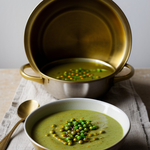 Minted Curried Fresh Pea Soup recipe image