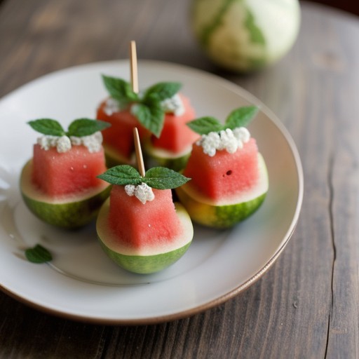 Minted Melon on Skewers recipe image