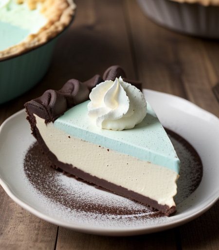 Minty Mousse Pie Au Chocolat recipe image