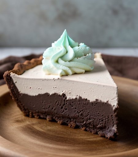 Minty Mousse Pie Au Chocolate recipe image
