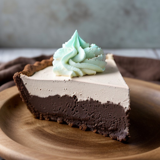Minty Mousse Pie Au Chocolate recipe image
