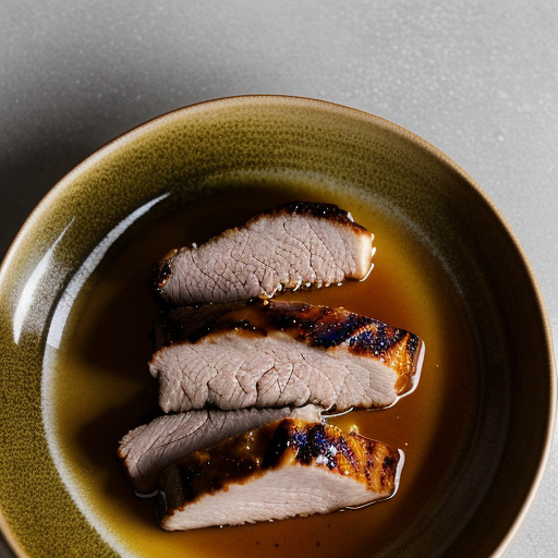 Miso- And Maple-Marinated Pork With Apple and Onion recipe image