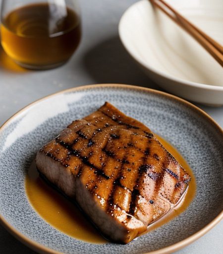 Miso- & Maple-Marinated Pork With Apple And recipe image