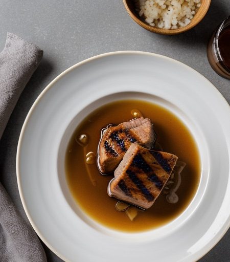 Miso- & Maple-Marinated Pork With Apple & Onion recipe image