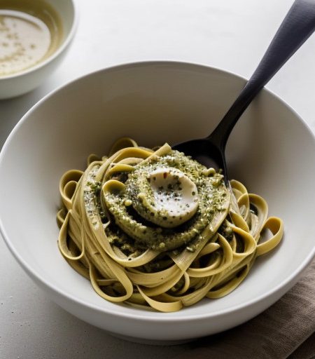 Miso Pesto Pasta recipe image