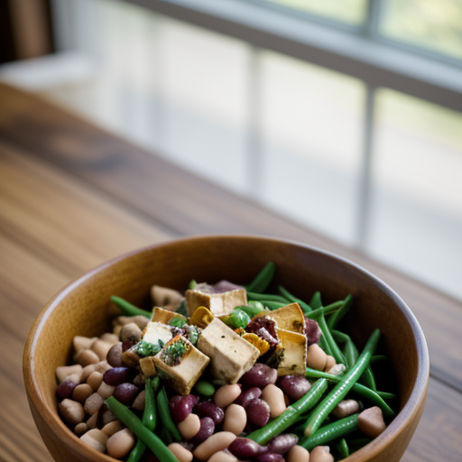 Mixed Bean Salad With Tofu. recipe image