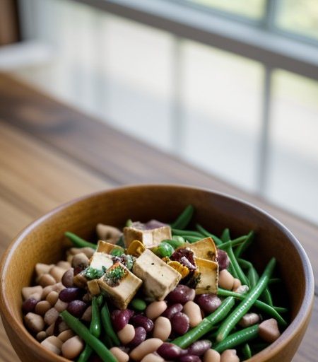 Mixed Bean Salad With Tofu. recipe image