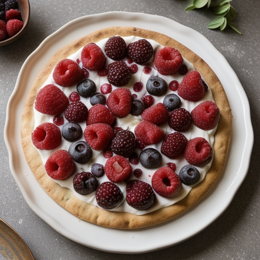Mixed Berry Dessert Pizza recipe image