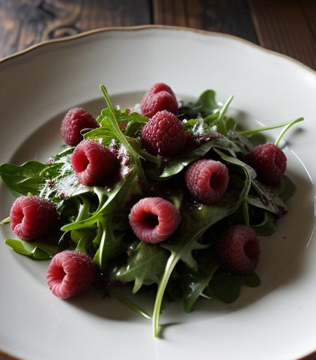 Mixed Bitter Greens With Raspberry Vinaigrette (1.5 Points recipe image