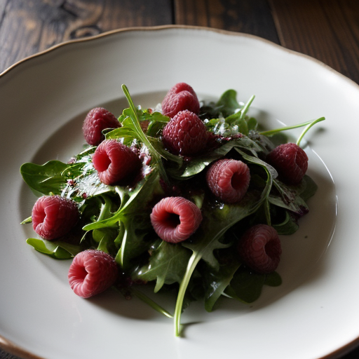 Mixed Bitter Greens With Raspberry Vinaigrette (1.5 Points recipe image