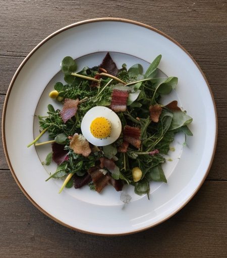 Mixed Greens With Bacon - House Beautiful recipe image