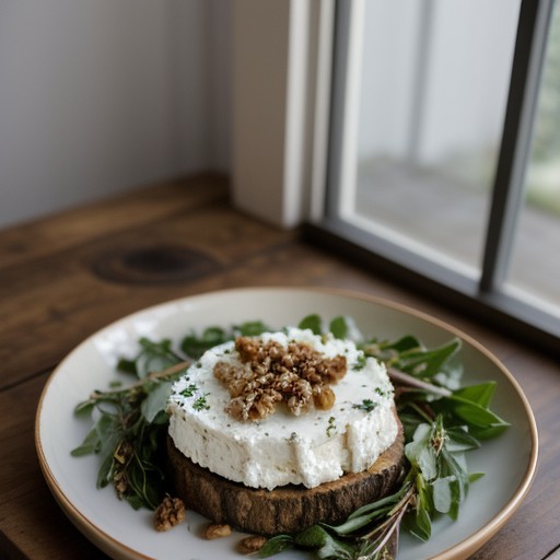 Mixed Greens With Baked Goat Cheese recipe image