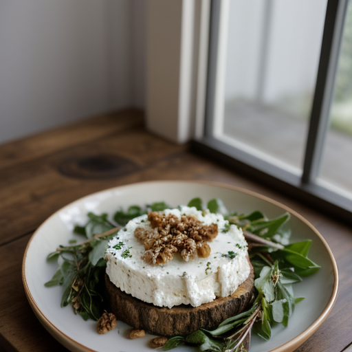 Mixed Greens With Baked Goat Cheese recipe image