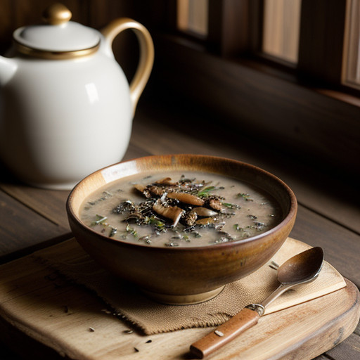 Mixed Mushroom Soup With Wild Rice & Madeira recipe image