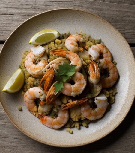 Mixed Seafood Paella With Garlic Aioli recipe image