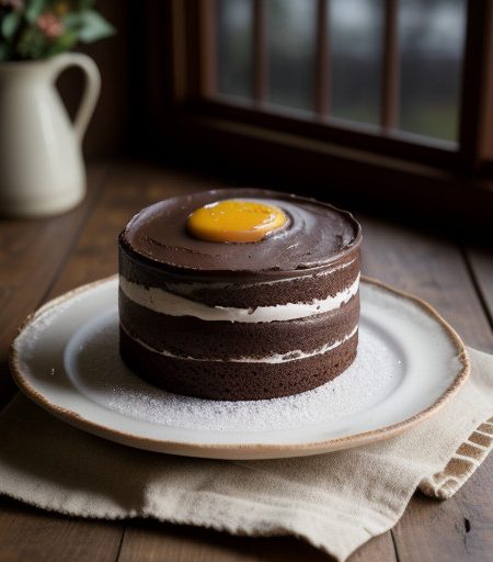 Mocha Cake With Chocolate Butter Creme recipe image